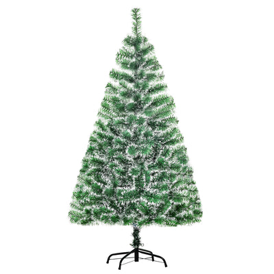 HOMCOM 5FT Indoor Christmas Tree Artificial Decoration Xmas Gift with Metal Stand Branch Tips 