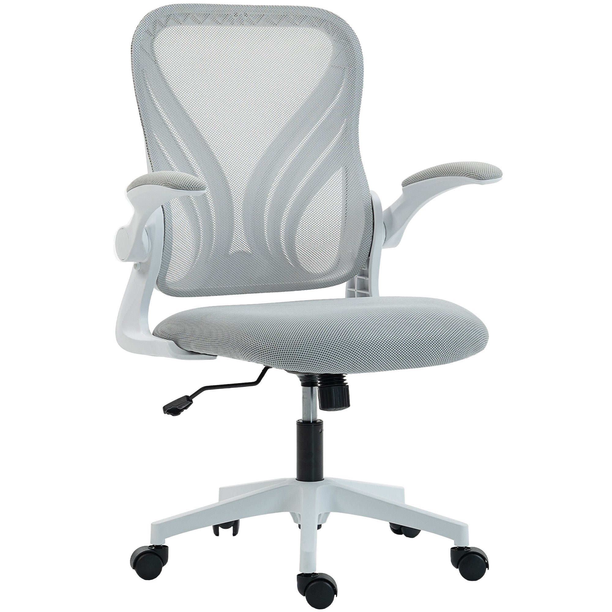 HOMCOM Mesh Office Chair with Foldable Backrest - Light Grey 