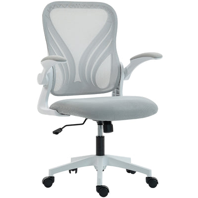 HOMCOM Mesh Office Chair with Foldable Backrest - Light Grey 