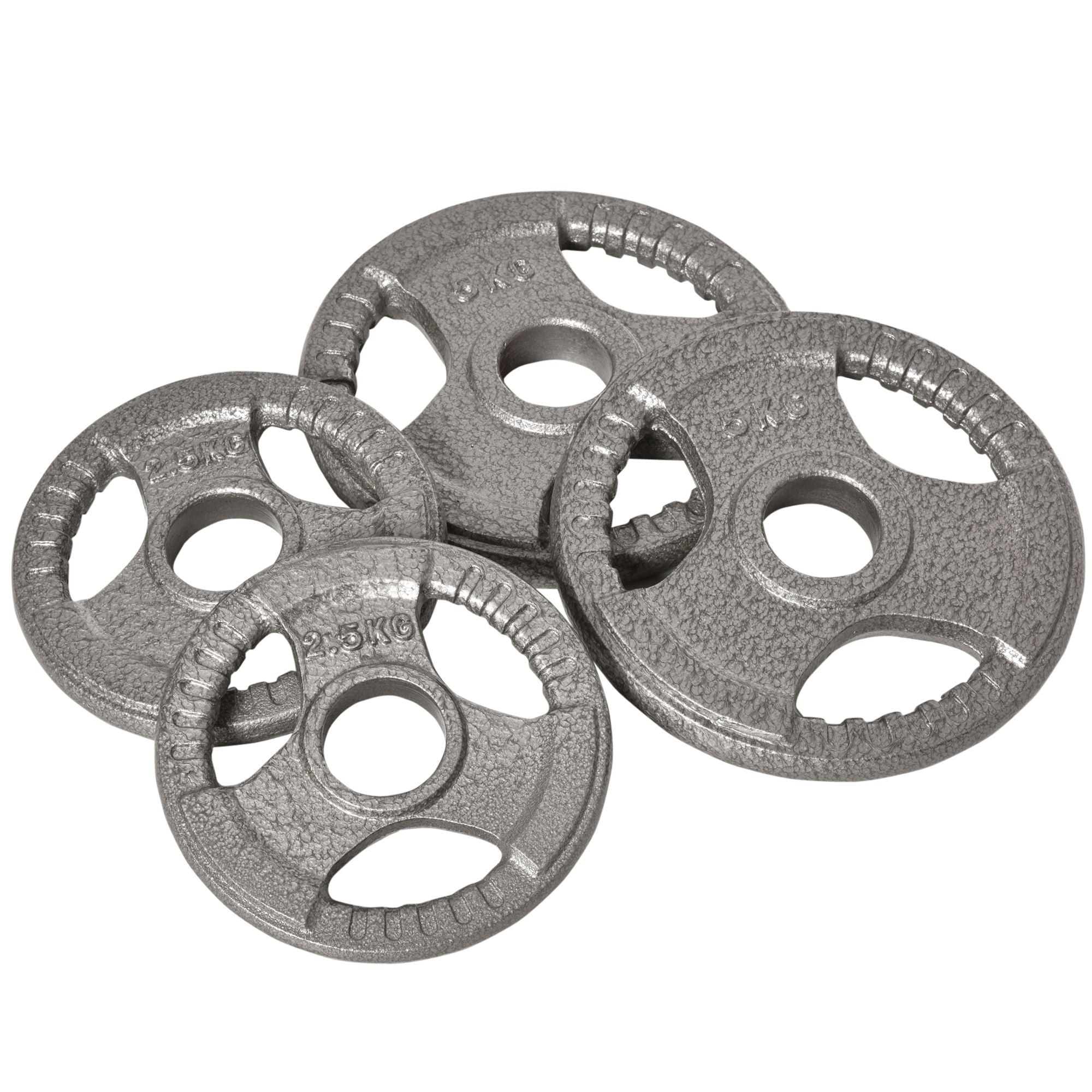 HOMCOM Set of 4 Weight Plate for 2"/5cm hole Dumbbell Handle Bar 15kg Dumbbell Plates Barbell Weight 2 x 5kg, 2 x 2.5kg 