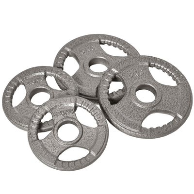HOMCOM Set of 4 Weight Plate for 2"/5cm hole Dumbbell Handle Bar 15kg Dumbbell Plates Barbell Weight 2 x 5kg, 2 x 2.5kg 
