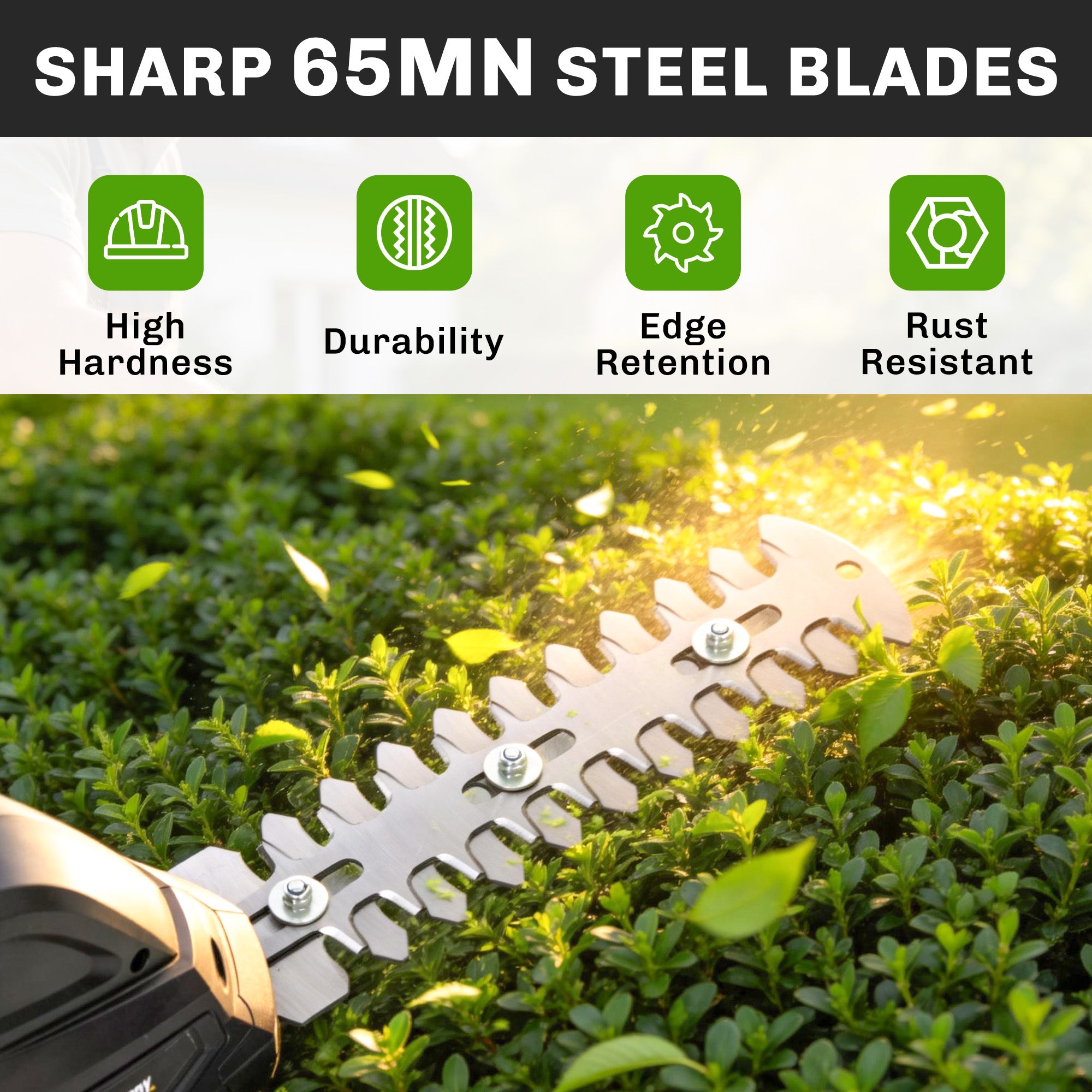 Outsunny 2-in-1 Cordless Hedge Trimmer & Grass Shear with 7.2V 2 x Rechargeable 2000mAh Batteries, 2 Changeable Blades 