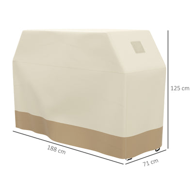 Outsunny 71W x 188Lcm PU Coated Protective Grill Cover - Beige 