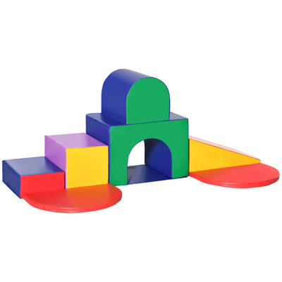 HOMCOM Seven-Piece Kids Soft Playset, for Toddlers - Multicoloured 