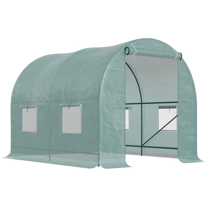 Outsunny 245 x 200cm Polytunnel Greenhouse - Green 