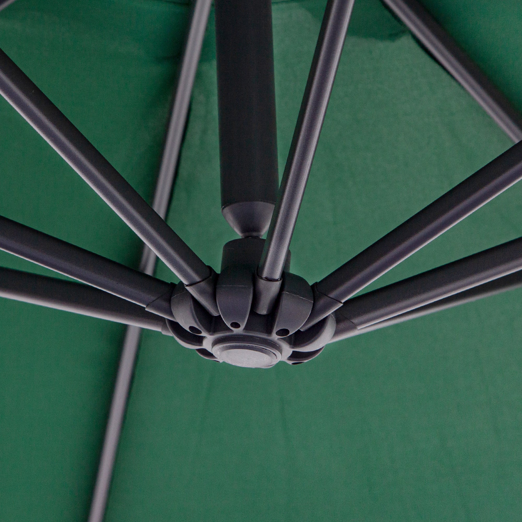 Outsunny 3m Banana Hanging Parasol Umbrella Green