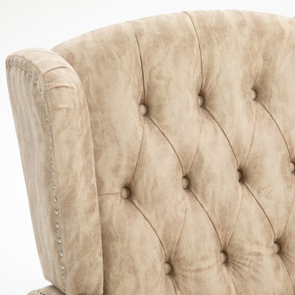HOMCOM Chesterfield-Style Reclining Armchair - Beige 