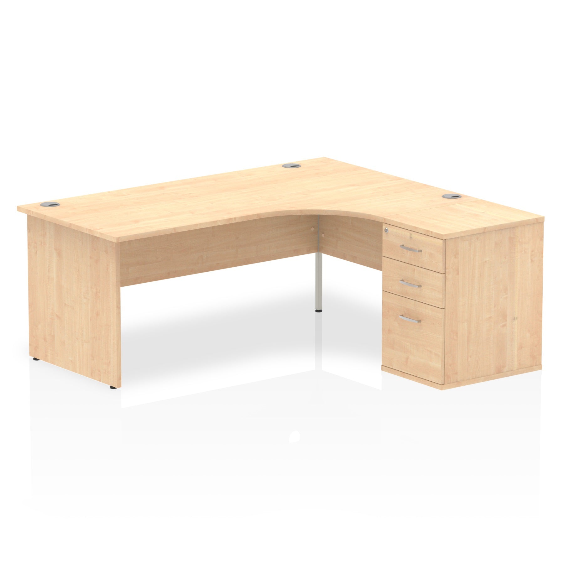 Impulse Panel End Crescent Desk Workstation