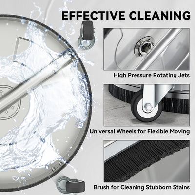 Outsunny Pressure Washer Surface Cleaner 3600 PSI Power Washer Rotary Surface Cleaner with 4 Wheels for Driveways 