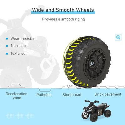 HOMCOM No Power Kids Ride on Toy Foot-to-Floor Sliding Quad for 18-36 Months, Black 