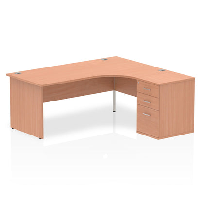 Impulse Panel End Crescent Desk Workstation