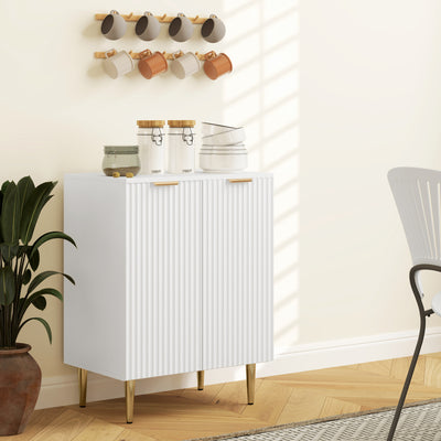 HOMCOM Adjustable Shelf Sideboard - White 