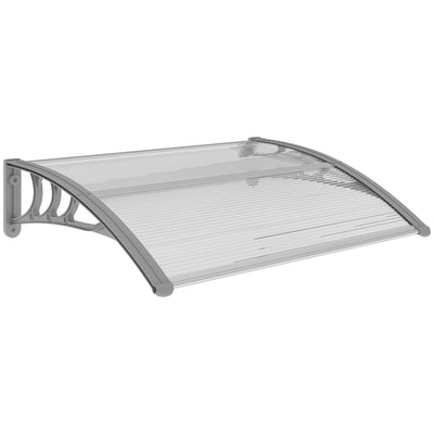 Outsunny Door Canopy Awning Outdoor Window Rain Shelter Cover for Front/Back Door Porch Clear 100 x 75cm 