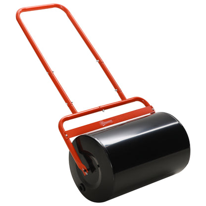 Outsunny 38L Fillable Cylinder Steel Lawn Roller - Red 