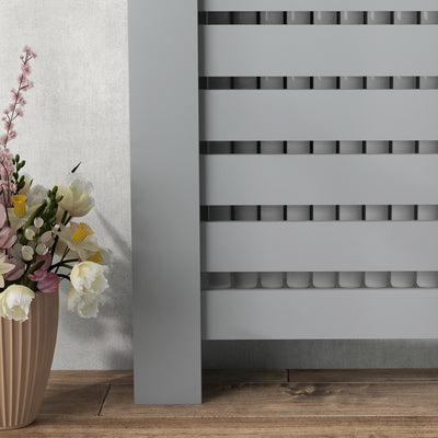 HOMCOM 95.5H x 111Wcm Radiator Cover, with Drawer - Grey 