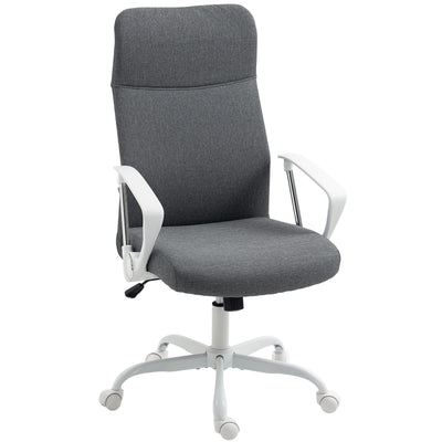 HOMCOM Fabric High Back Office Chair - Grey 