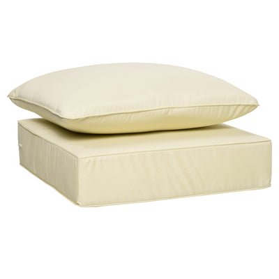 Outsunny 4 Pieces Outdoor Seat and Back Cushion Set Patio Deep Seating Chair Replacement Cushion, Beige 