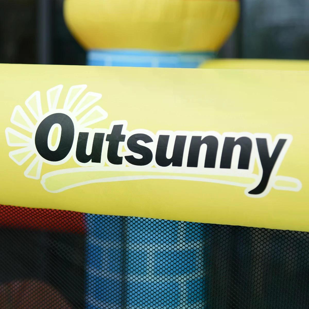 Outsunny Kids Bounce Castle Inflatable Trampoline Slide Pool Basket for Kids Age 3-10, 3 x 2.75 x 2.1m 