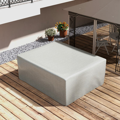 Outsunny 235 x 190 x 90 cm Large Patio Set Covers, Outdoor Garden Furniture Protection Cover Protector Waterproof Anti-UV Grey 