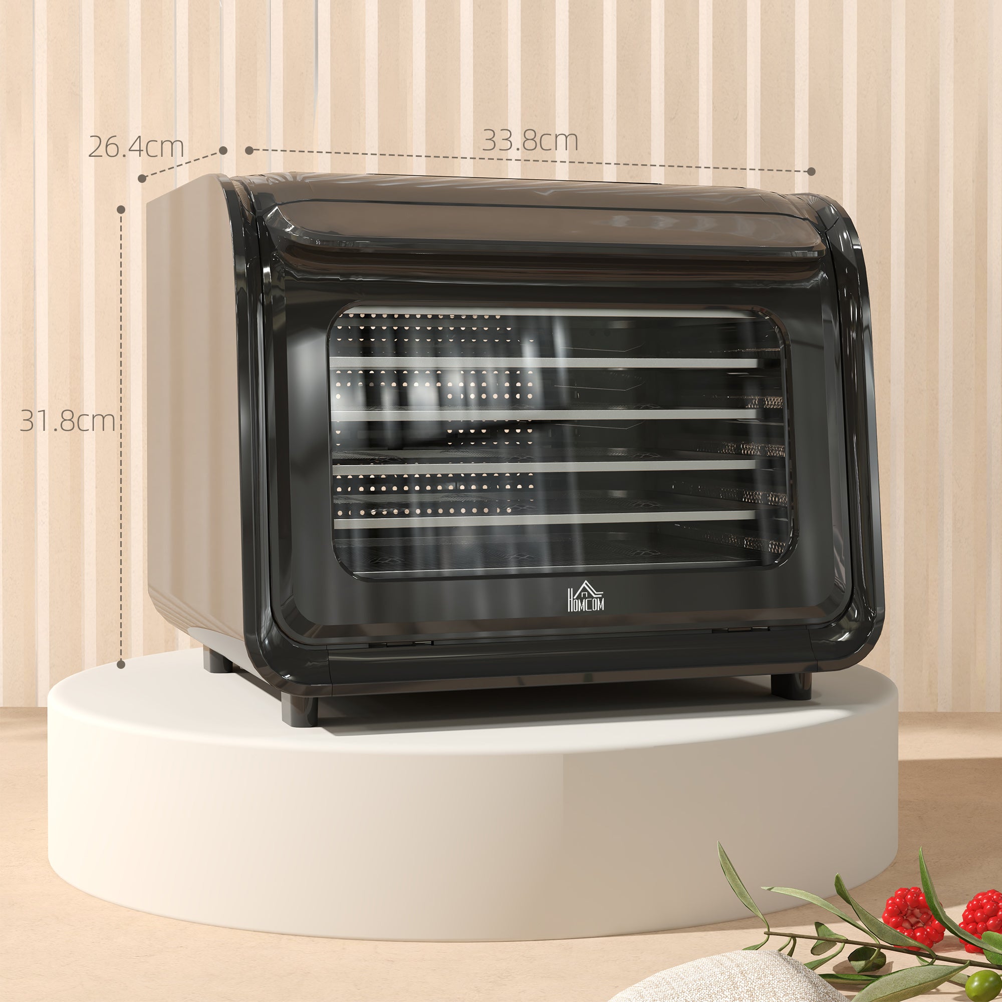 HOMCOM 35-70\'c2\'b0C Six-Tray Food Dehydrator - Black