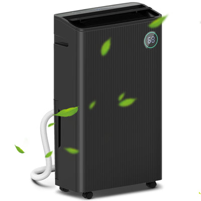 HOMCOM 5500mL Portable Dehumidifier with Air Purifier, UVC, Ioniser, 24H Timer, 5 Modes, 16L/Day, for Home Laundry, Black 