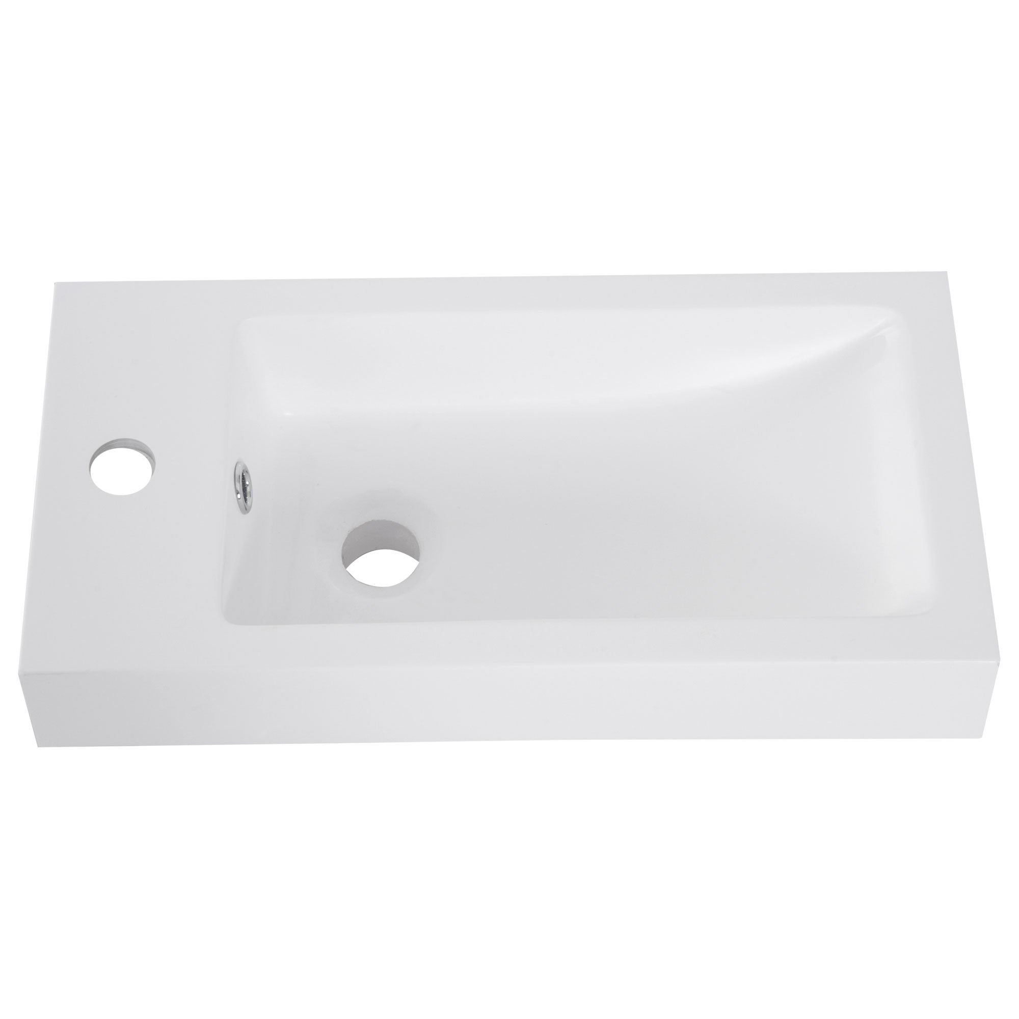 kleankin Under Sink Bathroom Vanity Unit Ceramic Basin Sink Cloakroom Storage Cabinet Home Furniture 
