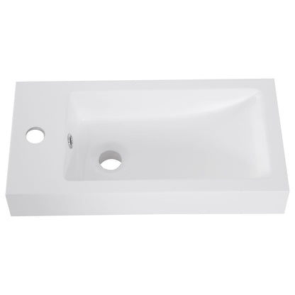 kleankin Under Sink Bathroom Vanity Unit Ceramic Basin Sink Cloakroom Storage Cabinet Home Furniture 