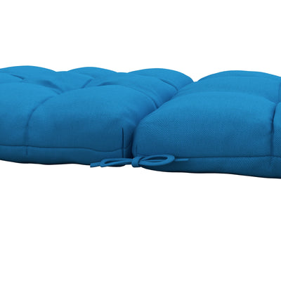 Outsunny 2-Piece Seat Cushion Replacement with Backrest, Garden Patio Chair Cushions Set with Ties, Blue 