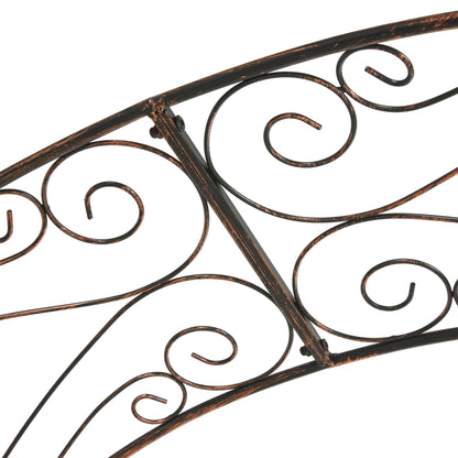Outsunny Metal Garden Arch Trellis, Decorative Arbour Archway for Walkway Path Ceremony Wedding Party, 120 x 30 x 226cm 