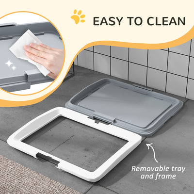 PawHut Dog Toilet Tray for Training Dogs, Dog Litter Tray for Indoor, Outdoor, 63 x 49 x 6cm 