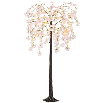 HOMCOM 450 LED Light Decorative Artificial Blossom Tree - Pink 