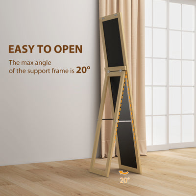 HOMCOM 37 x 157 cm Full Length Mirror - Natural 