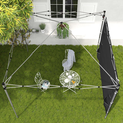 Outsunny 195 x 295cm Replacement Gazebo Sidewall - Black 
