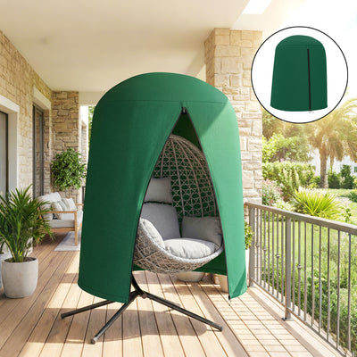 Outsunny 190 x Φ128cm Hanging Egg Chair Furniture Cover - Green 