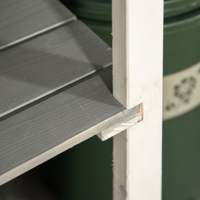 Outsunny Wooden Small Shed, Garden Storage Shed with Shelves and Bolt Latch, 75L x 56W x115H cm, Grey 
