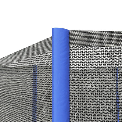 SPORTNOW 8ft Trampoline Net Replacement with 6 Plastic Pole Covers, Weather-Resistant Trampoline Netting Replacement with Zipped Entrance, Poles Not Included, Blue 