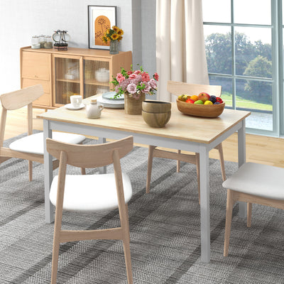 HOMCOM Four-Seater Farmhouse-Style Wooden Table 
