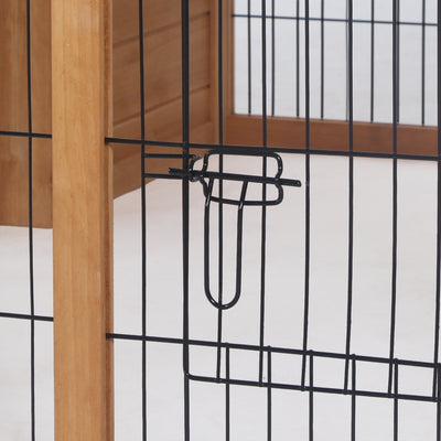 PawHut Rabbit Hutch Outdoor, Guinea Pig House, Bunny Run Cage with Openable Top for 1–2 Rabbits, Yellow 