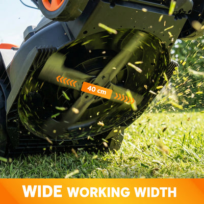 Outsunny 1800W Electric Lawnmower with 40cm Cutting Width, Mulching Feature, 50L Grass Collection Bag, 6 Cutting Heights 