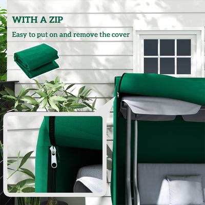 Outsunny 220 x 125cm Three-Seater Swing Chair Protective Cover - Green 