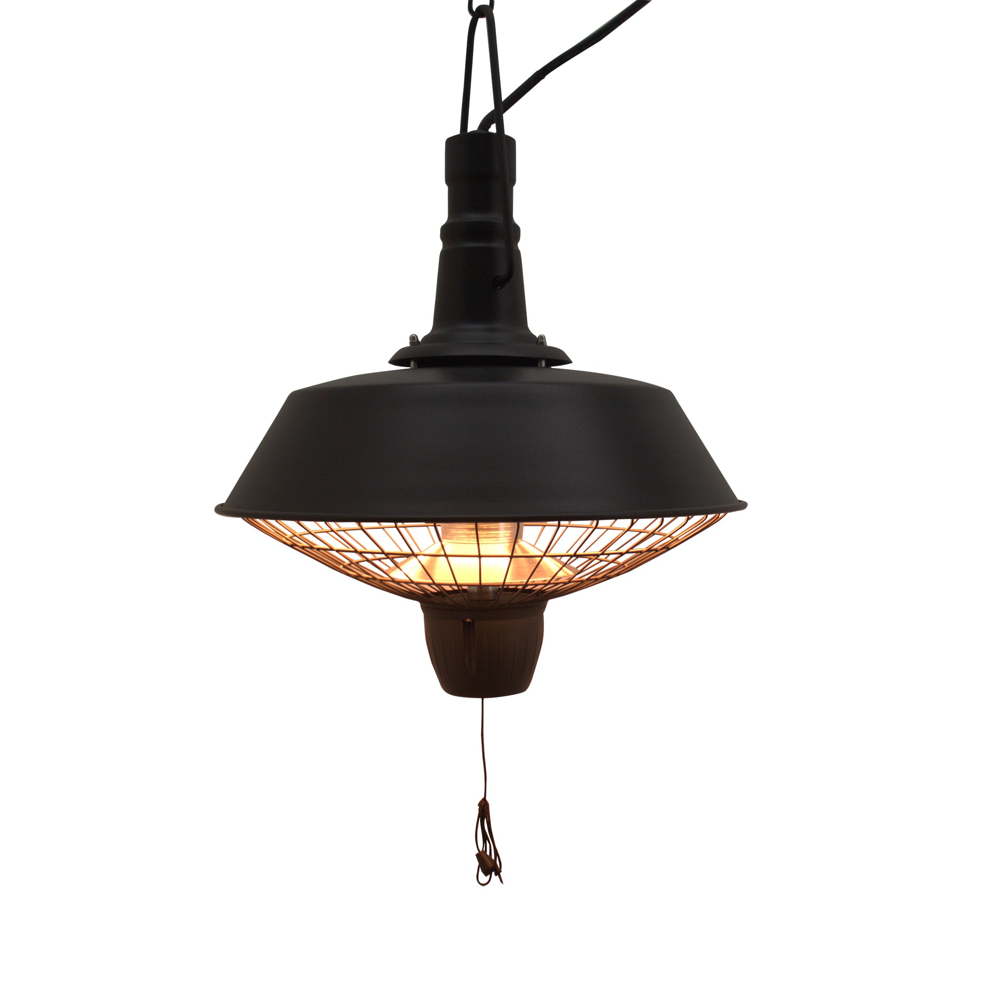 Outsunny 2100W Outdoor Ceiling Mounted Halogen Electric Heater Hanging Patio Garden Warmer Light - Black 