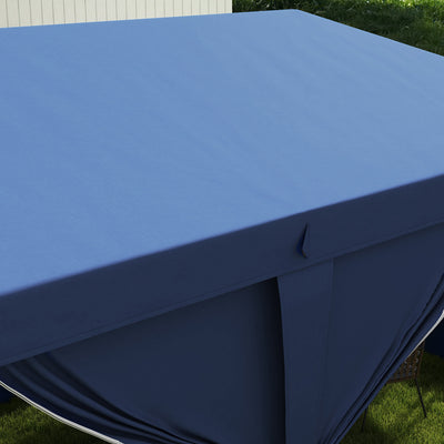 Outsunny 3 x 6m Pop-Up Gazebo, with Curtain Walls and Windows - Blue 