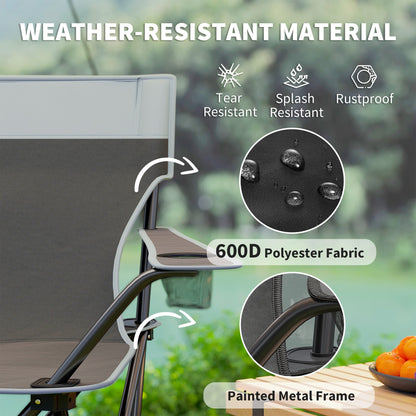 Outsunny Four-Piece Portable Picnic Table Set - Grey 