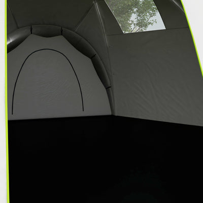 Outsunny 6-9 Man Tent with Bedrooms and Living Room, Accessories Included, Green 