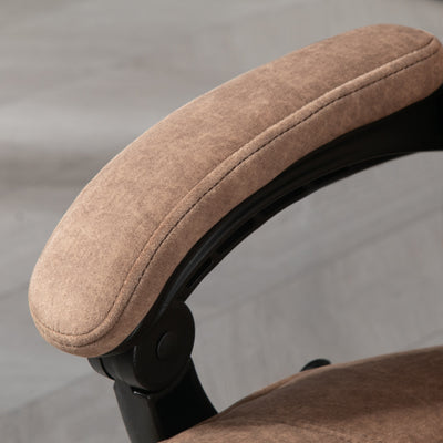 Vinsetto Massage Office Chair, Heated Reclining Computer Chair with Adjustable Height and Footrest, Brown 