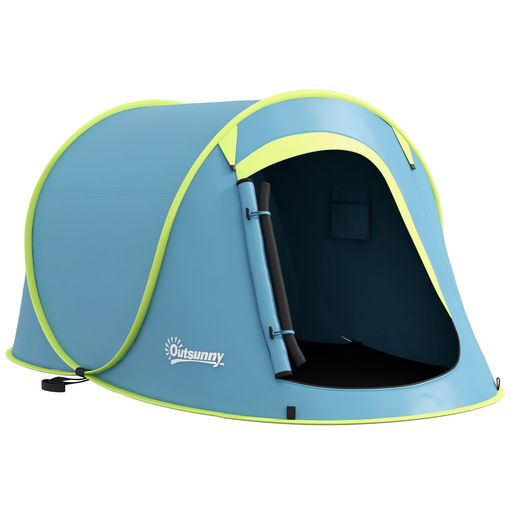 Outsunny Two-Man Pop-Up Dome Tent, with Accessories - Blue 