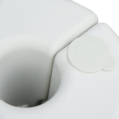 Outsunny 4 Pack 36 kg Gazebo Weights, Canopy Tent Weights with Rapid Clip, Gazebo Leg Weights Fill with Sand or Water, White 