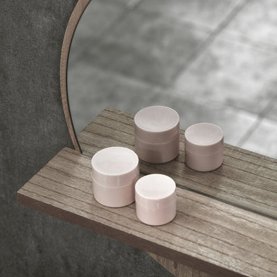 kleankin 45cm Round Home Mirror, with Shelf - Grey Wood-Effect 