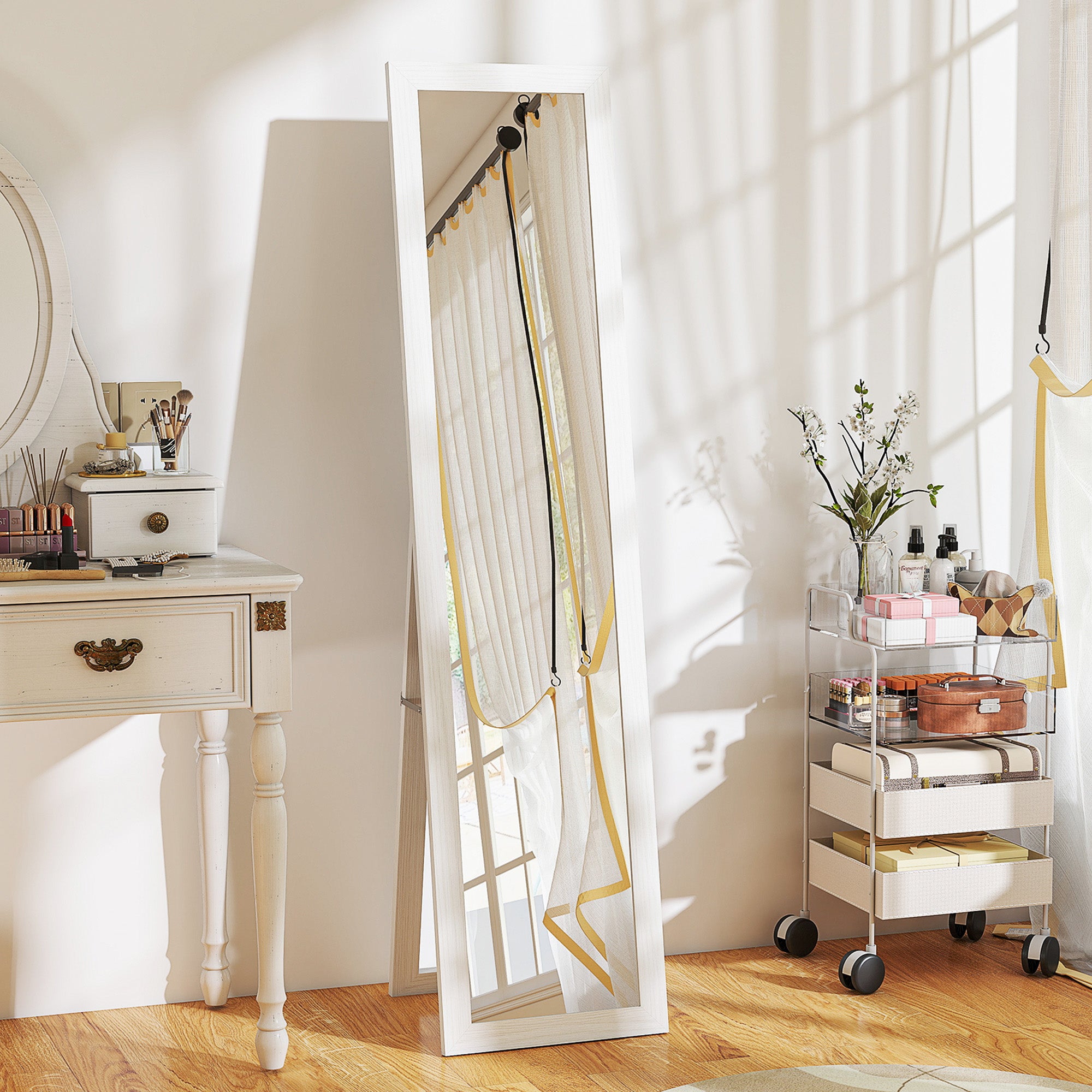 HOMCOM 37 x 157 cm Full Length Mirror - White 