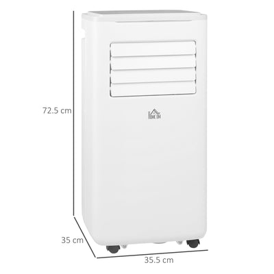 HOMCOM 9000 BTU Portable Air Conditioner, Smart Home WiFi Compatible, 4 in 1 Air Conditioning Unit, Dehumidifier, Fan with Remote, 24H Timer, Window Venting Kit, 20m\'c2\'b2, R290, A Energy Efficiency 